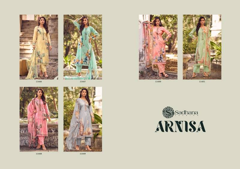 Arnisa By Sadhana Lawn Cotton Digital Printed Dress Material Wholesale Market In Surat